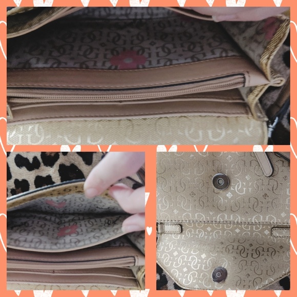SOLD Beautiful Gold Flowered Guess Crossbody - Picture 4 of 5